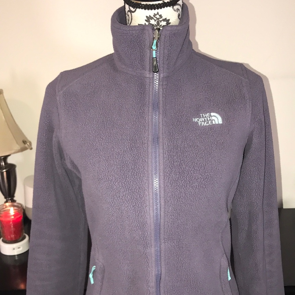 The North Face Fleece Jacket in Purple and Blue with Full Zip Size Small - Picture 3 of 11